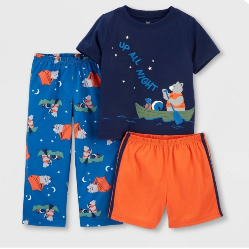 Baby boy's 3pc Canoe Bear Pajamas Set- Just One You  made by Carter's- 18months